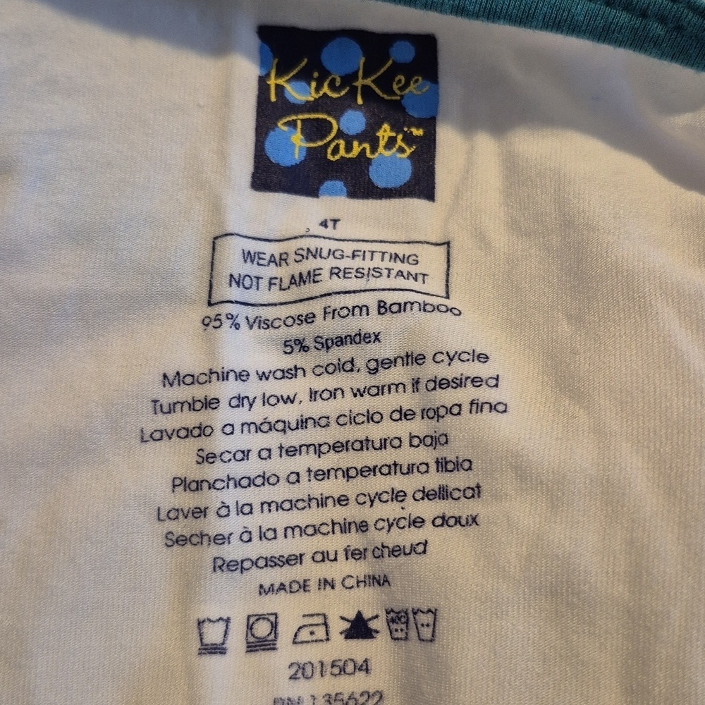 Kickee pants 4T white pajama top feed the fish design VGUC - Picture 3 of 3